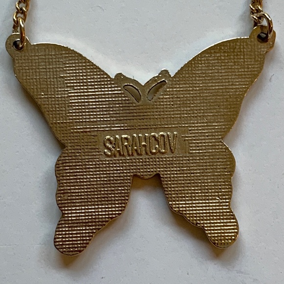 Sarah Coventry 1978 Fly Away Choker Butterfly Necklace - Picture 7 of 7
